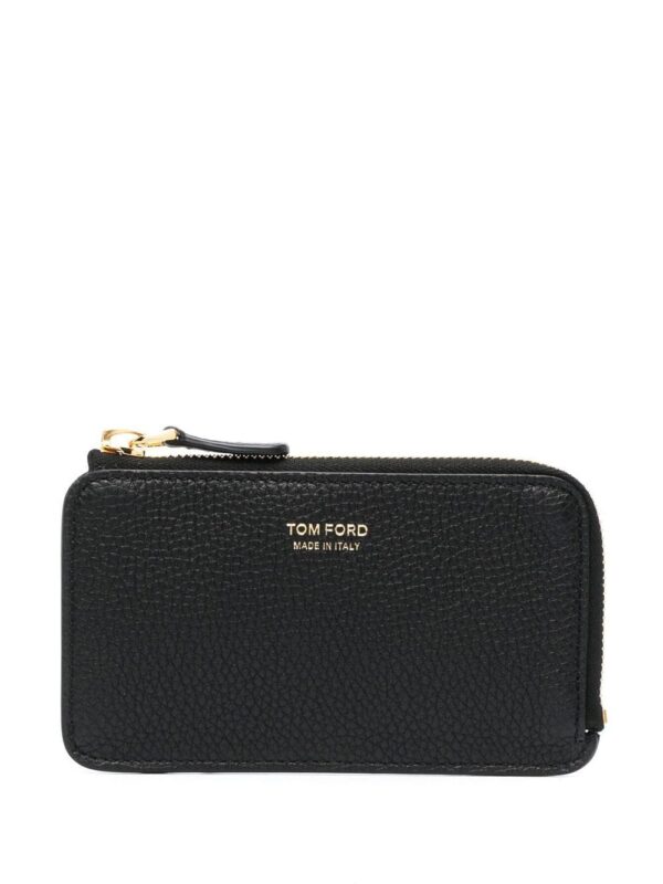 TOM FORD engraved-logo leather wallet