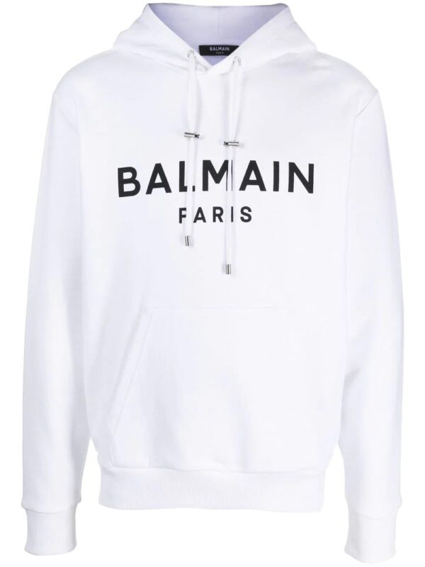Balmain  logo-print drawstring hoodie