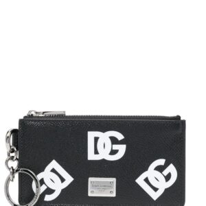 Dolce & Gabbana logo-print leather cardholder