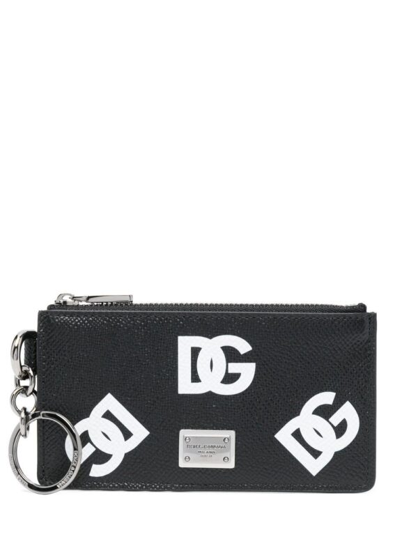 Dolce & Gabbana logo-print leather cardholder