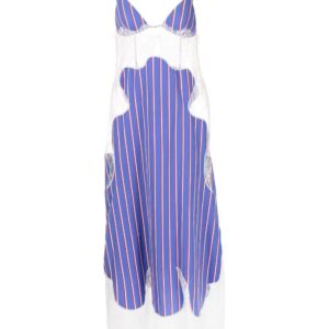 Off-White  striped slip dress