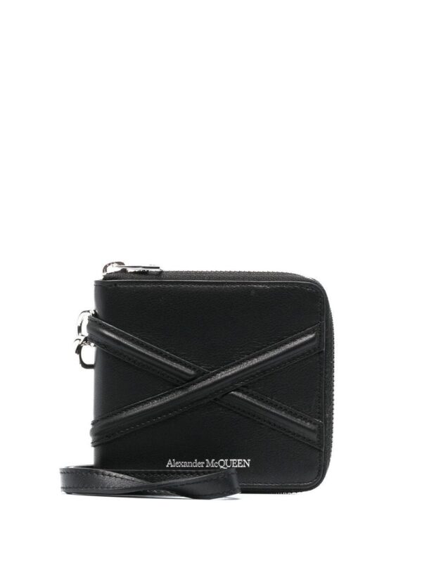 Alexander McQueen engraved-logo bi-fold wallet