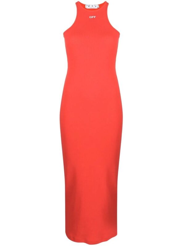 Off-White  racerback logo stretch dress