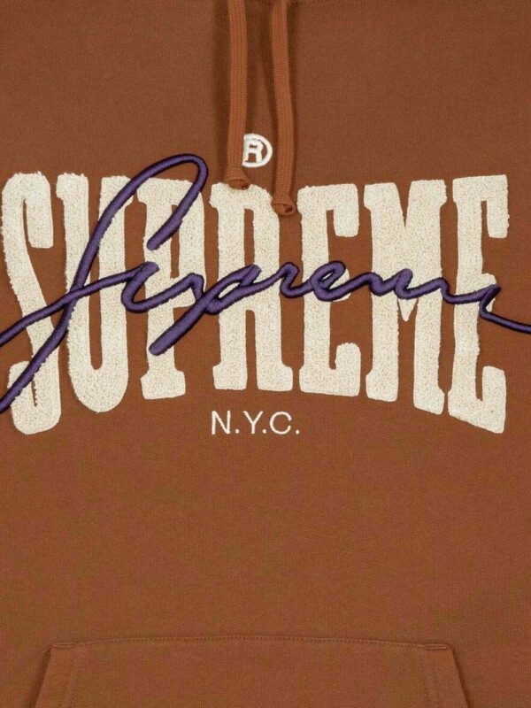 Supreme  logo-embroidered Chenille hoodie - Image 2