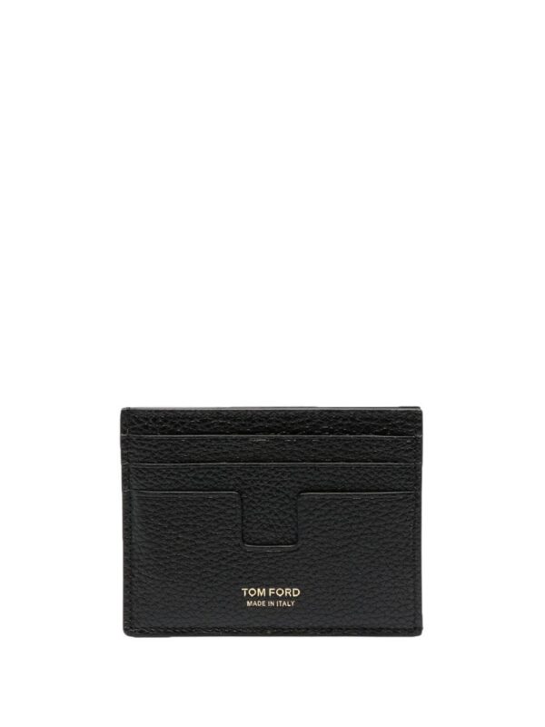 TOM FORD  logo-print grained-leather cardholder