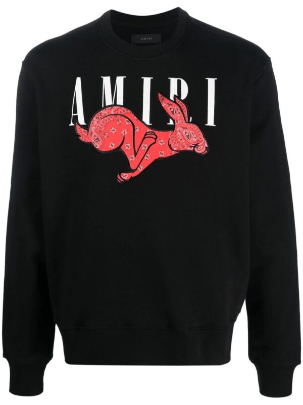 AMIRI  appliqué detail logo-print sweatshirt