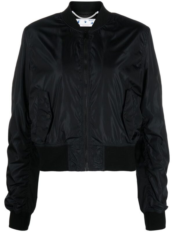 Off-White  Diag cropped bomber jacket