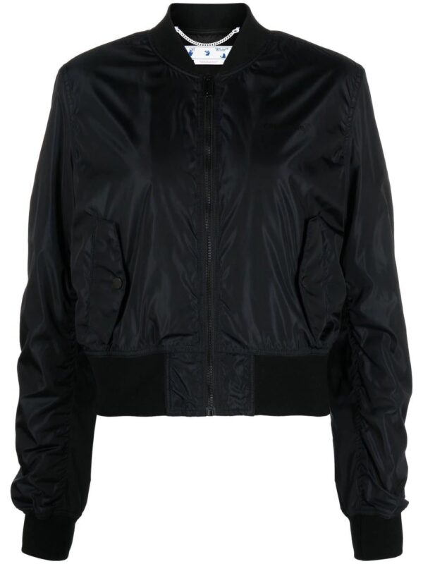 Off-White  Diag cropped bomber jacket