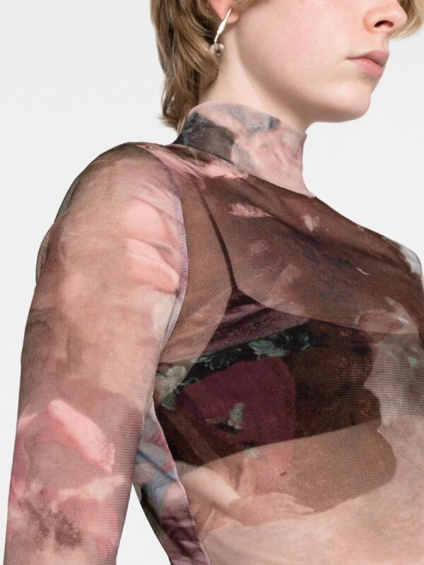 Balmain  Sky-print tulle top - Image 3