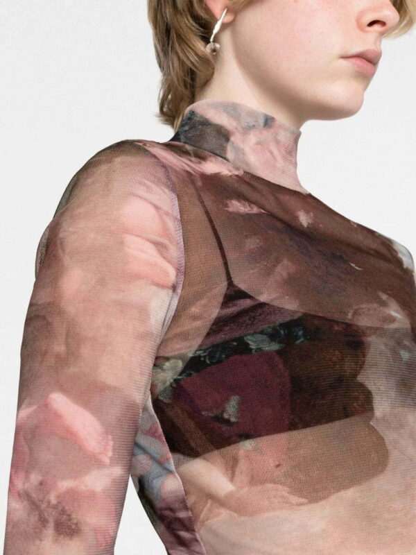 Balmain  Sky-print tulle top - Image 3