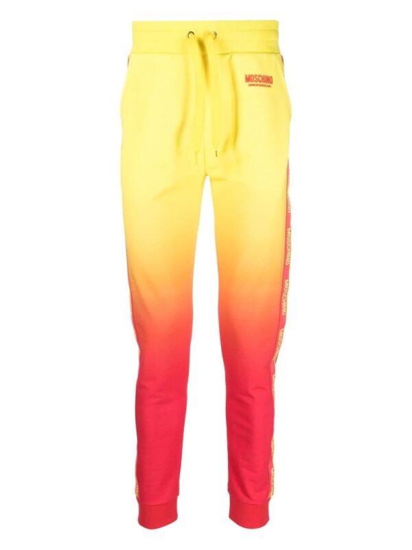 Moschino  logo-tape ombré effect trackpants