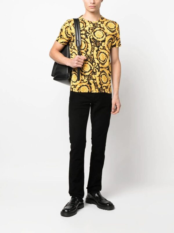 Versace  baroque-print crew neck T-shirt - Image 2