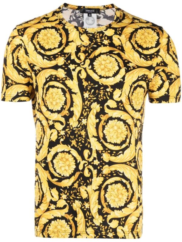 Versace  baroque-print crew neck T-shirt