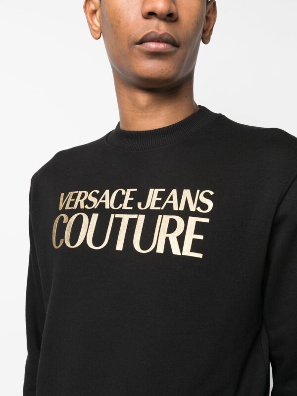 Versace Jeans Couture  foil logo-print sweatshirt - Image 4