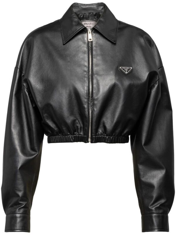 Prada  cropped leather jacket