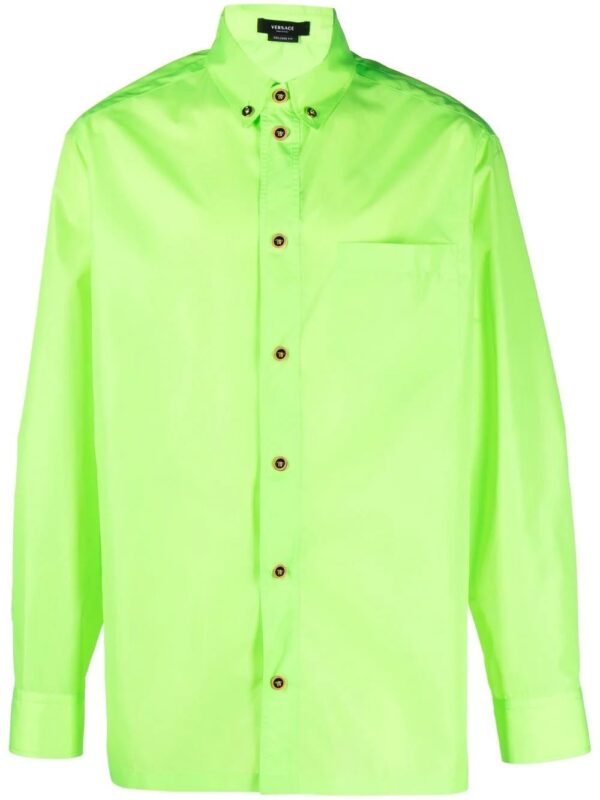 Versace  patch pocket custom-button fastening shirt.