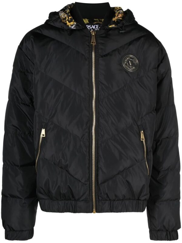Versace Jeans Couture  logo-patch down puffer jacket