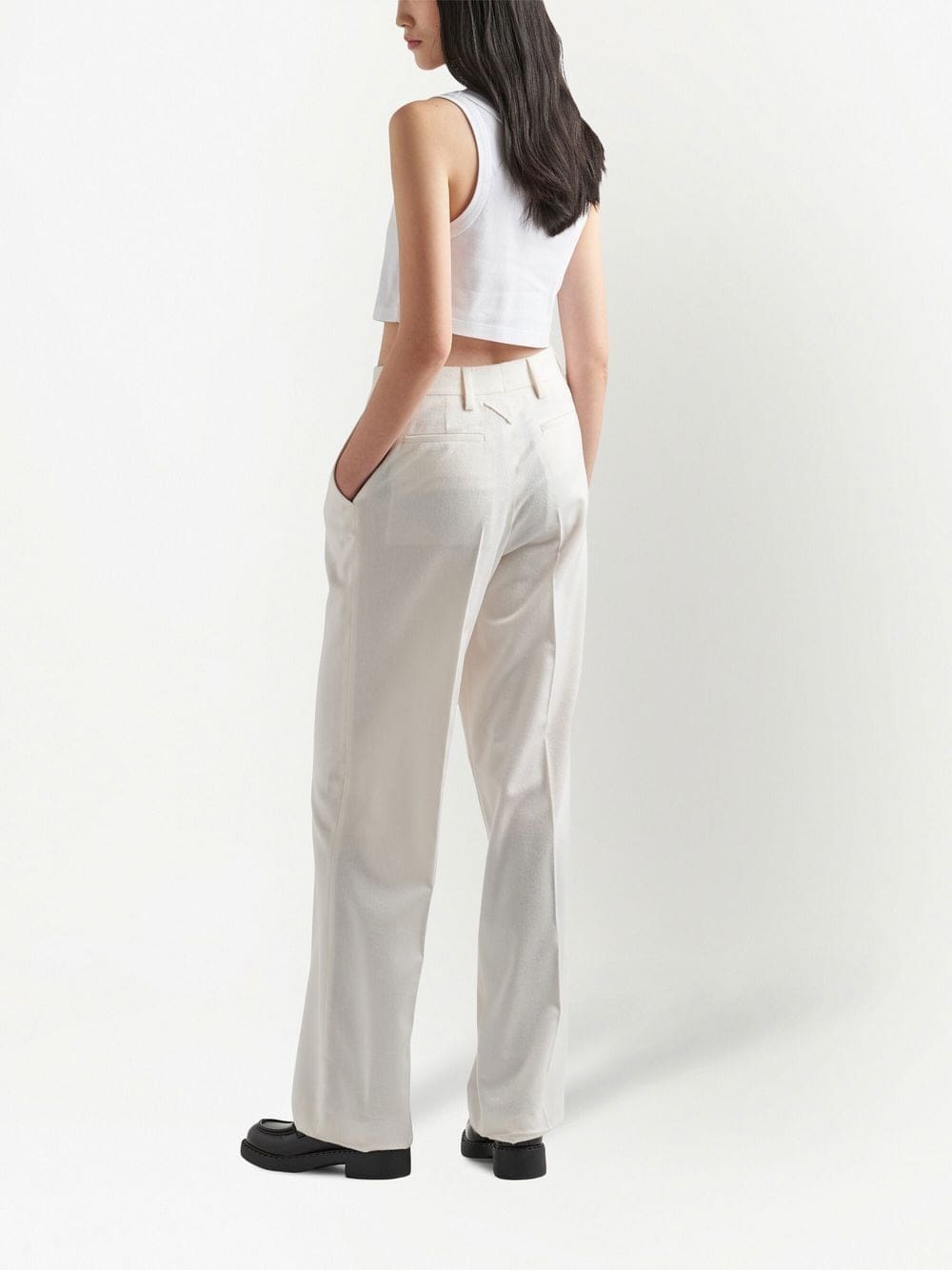 Prada triangle-logo crop top - Image 3