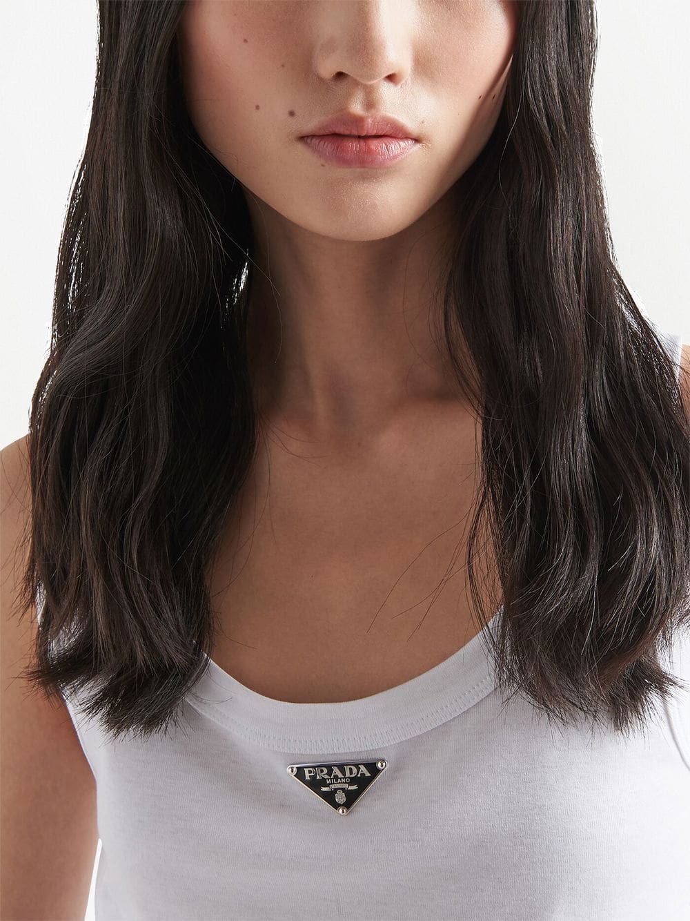 Prada triangle-logo crop top - Image 5