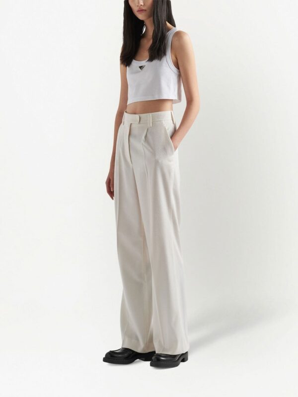 Prada triangle-logo crop top - Image 2