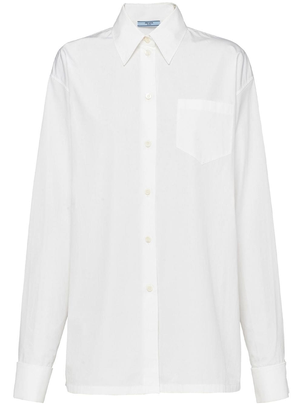 Prada triangle-logo poplin shirt