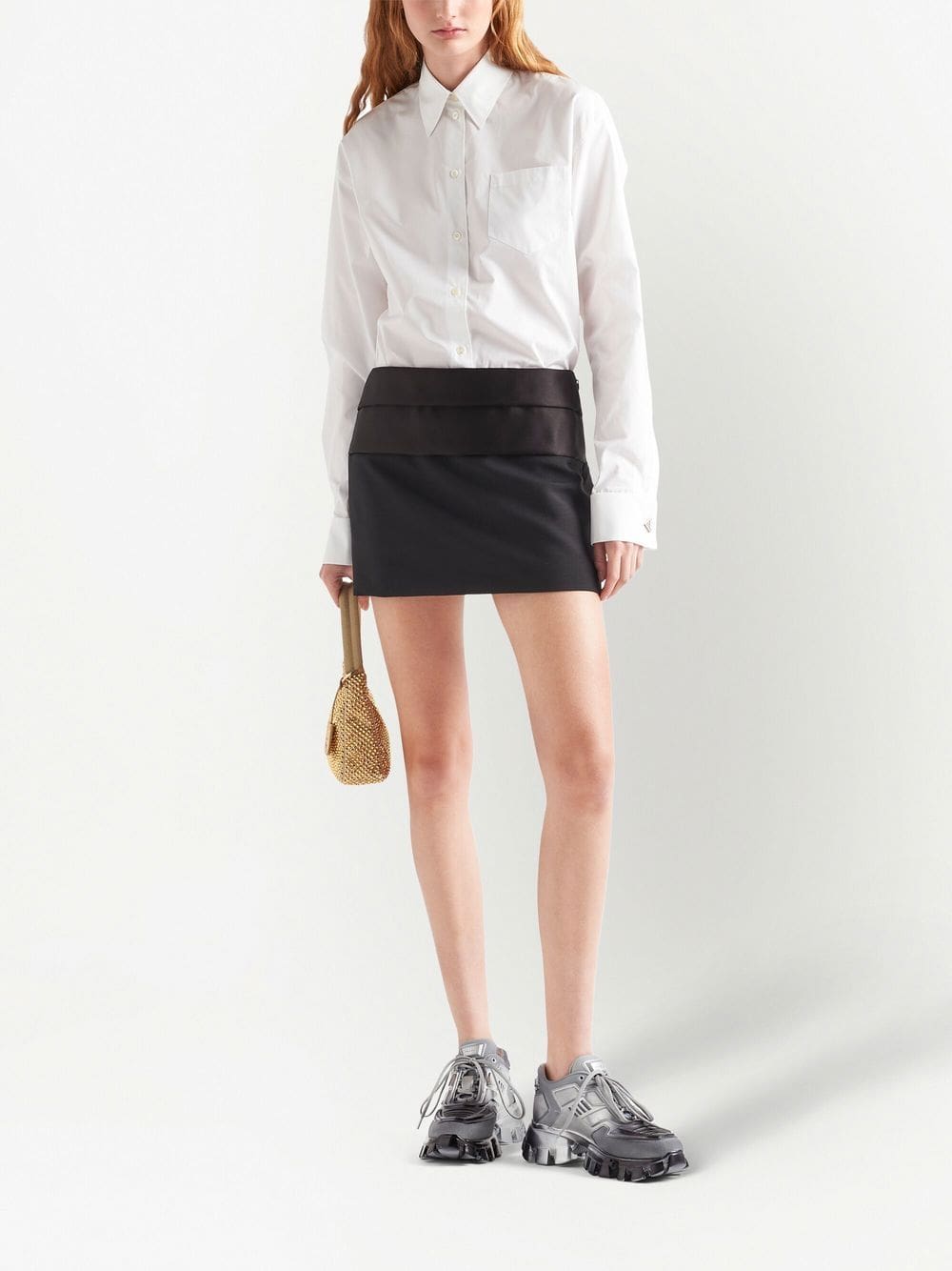 Prada triangle-logo poplin shirt - Image 2
