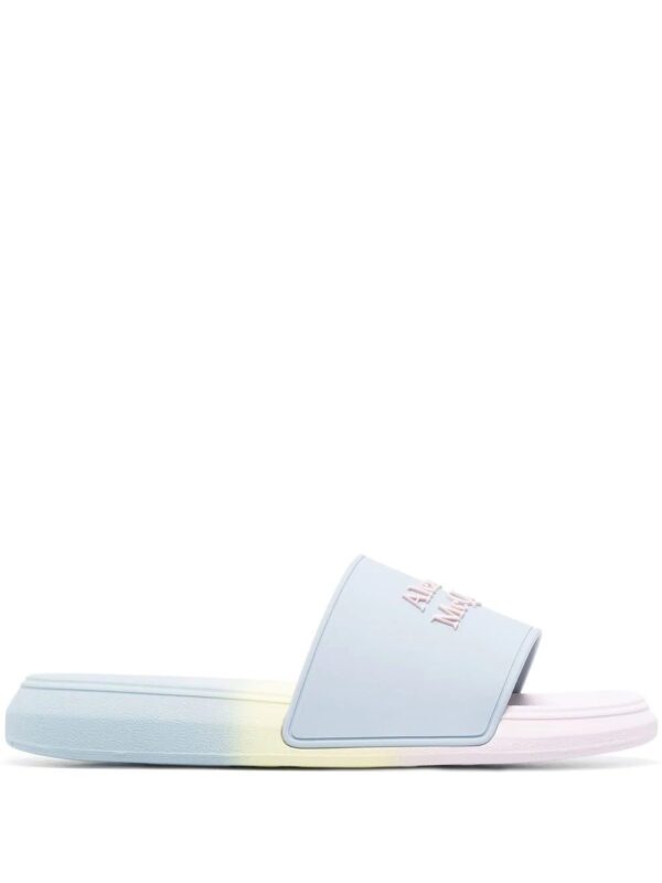 Alexander McQueen  logo-patch open-toe slides