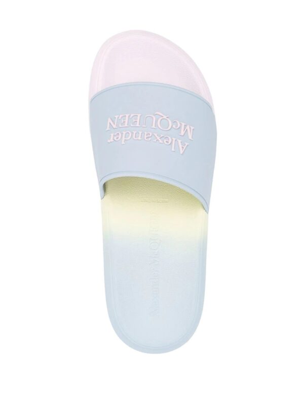 Alexander McQueen  logo-patch open-toe slides - Image 4
