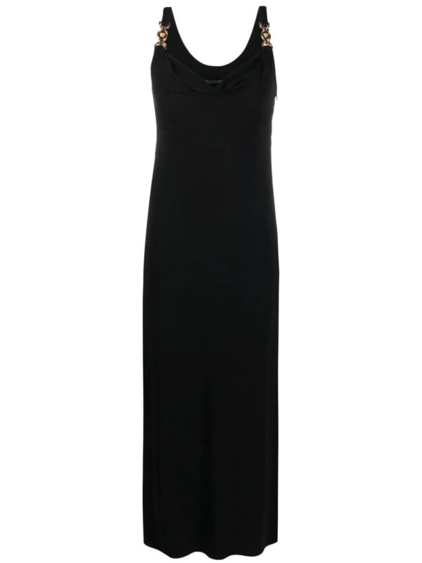 Versace  Medusa plaque midi dress
