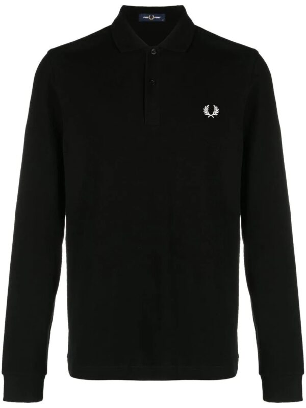 Fred Perry  crest-motif polo shirt