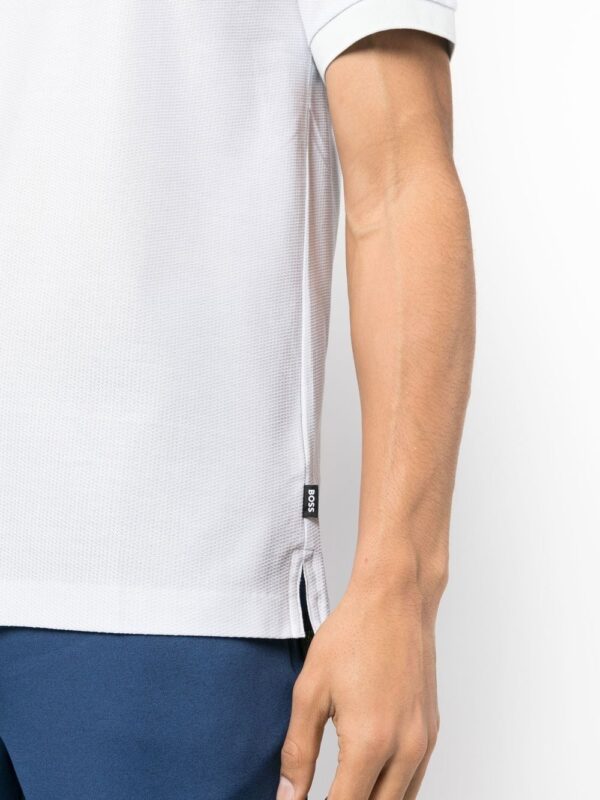 BOSS  zip-up piqué polo shirt - Image 4