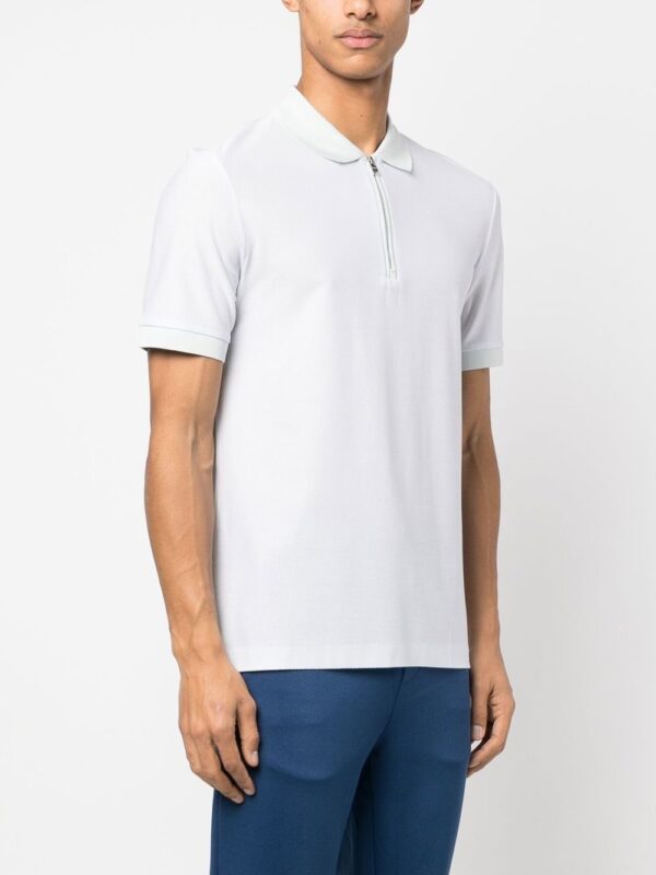 BOSS  zip-up piqué polo shirt - Image 2