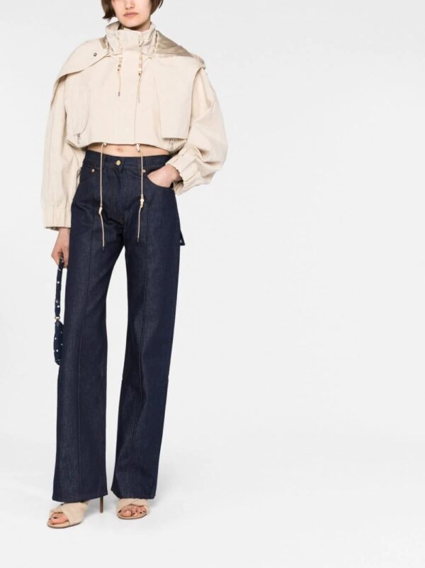 Jacquemus  logo-embroidered wide-leg jeans - Image 2
