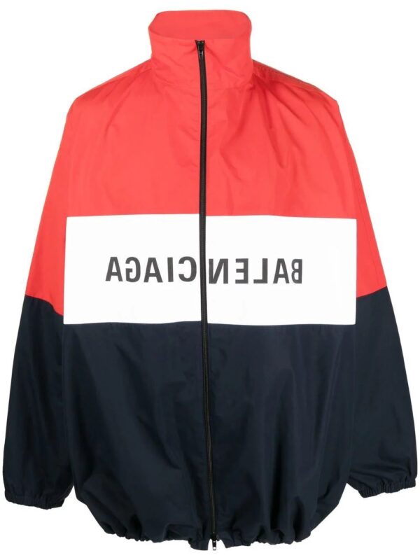 Balenciaga  logo-print zip-up jacket