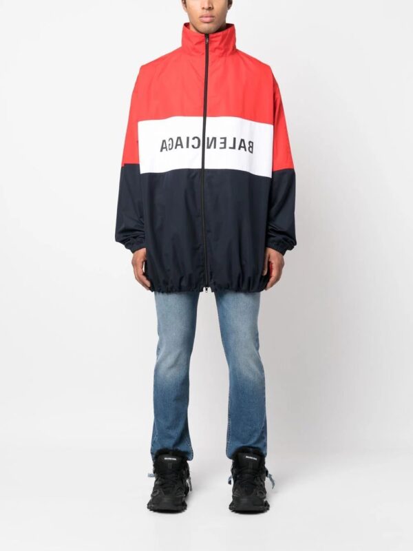 Balenciaga  logo-print zip-up jacket - Image 2