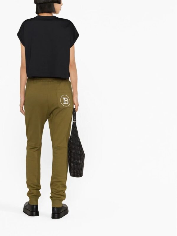 Balmain  logo-print cropped T-shirt - Image 4