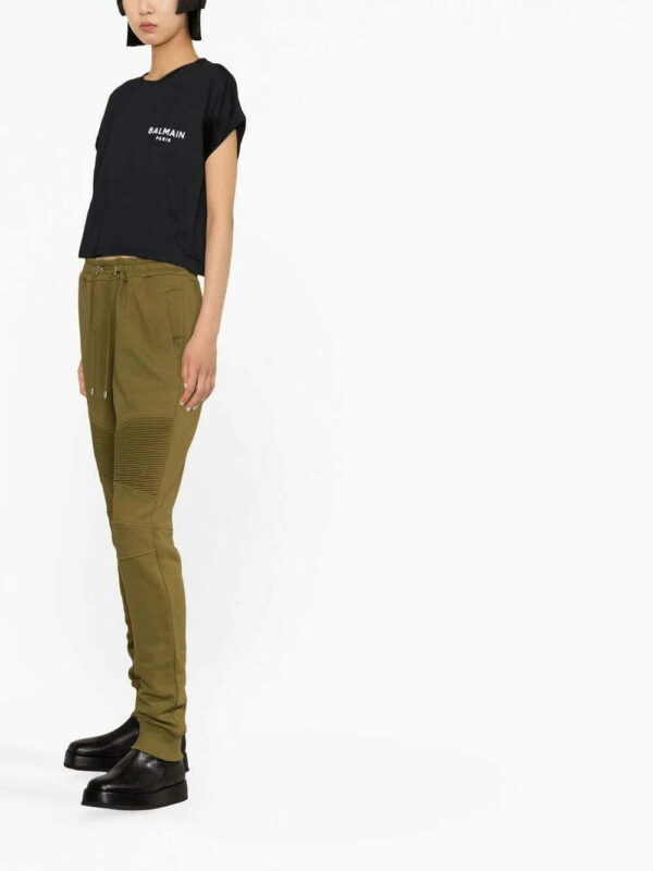 Balmain  logo-print cropped T-shirt - Image 3