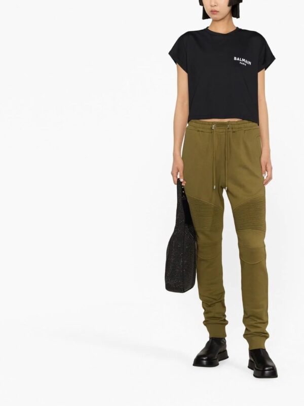 Balmain  logo-print cropped T-shirt - Image 2