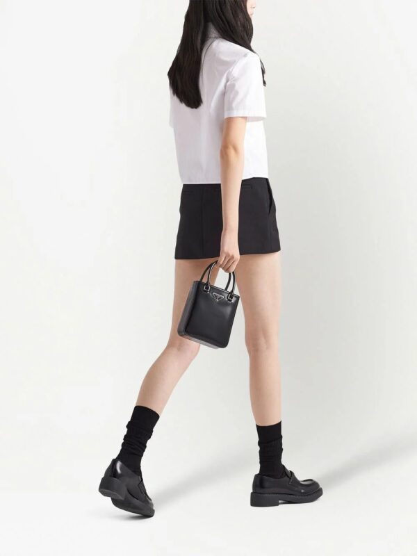 Prada  triangle-logo poplin shirt - Image 4