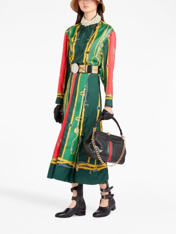 Gucci  Harness-print silk shirt - Image 2