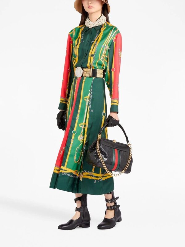 Gucci  Harness-print silk shirt - Image 2