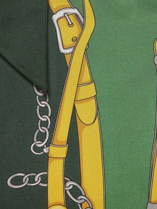 Gucci  Harness-print silk shirt - Image 4