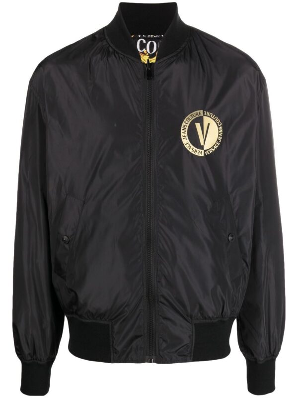 Versace Jeans Couture chest logo-print bomber jacket
