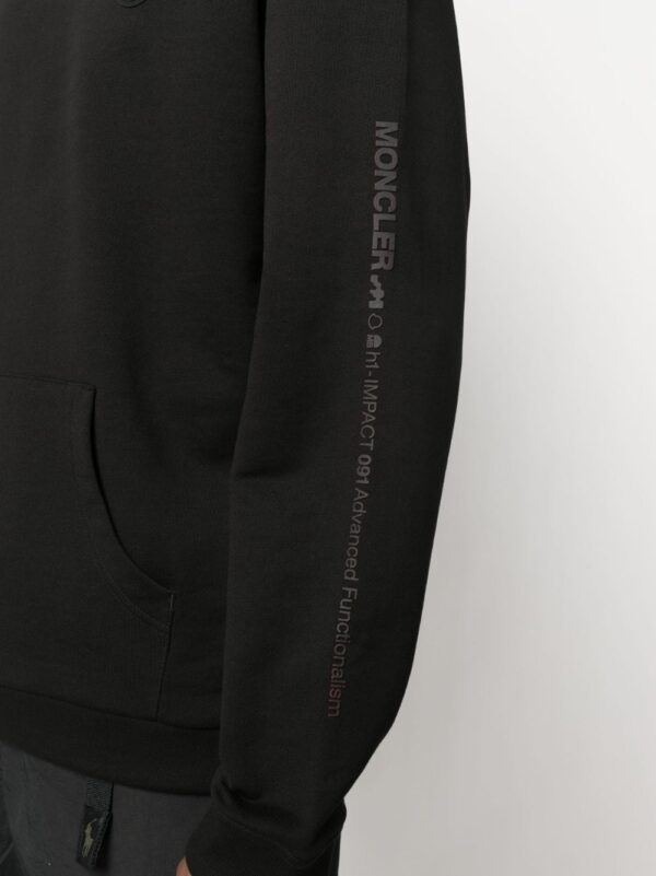 Moncler logo-print sleeve hoodie - Image 5