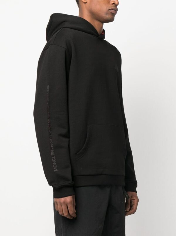 Moncler logo-print sleeve hoodie - Image 3