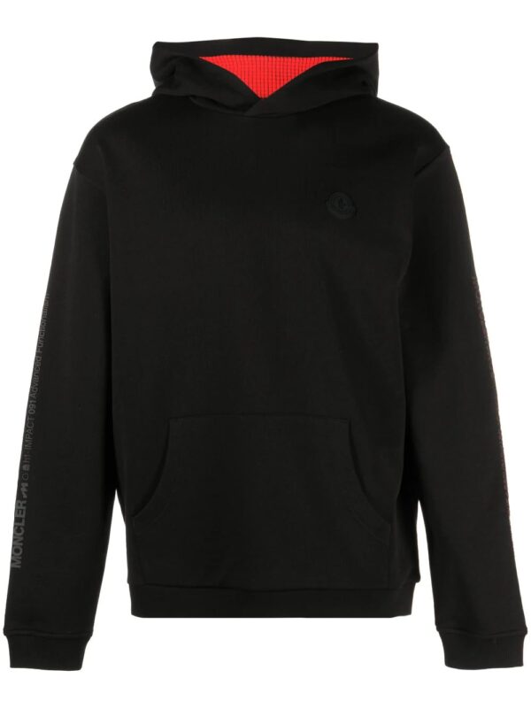 Moncler  logo-print sleeve hoodie