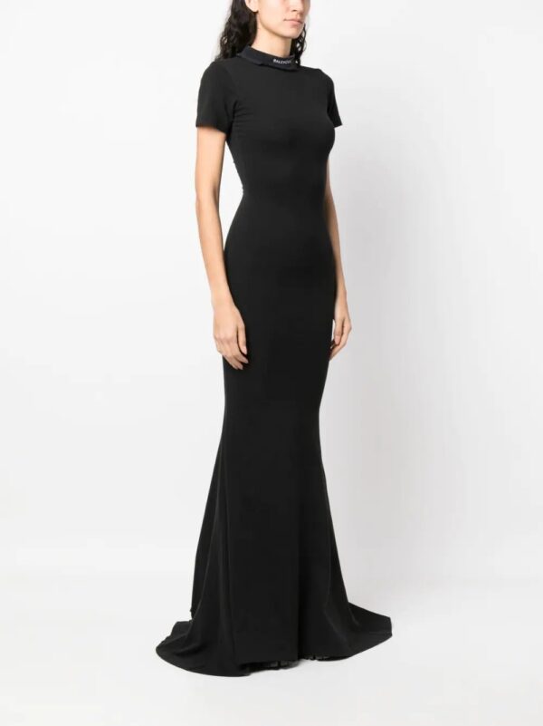 Balenciaga  logo-embroidered gown - Image 3
