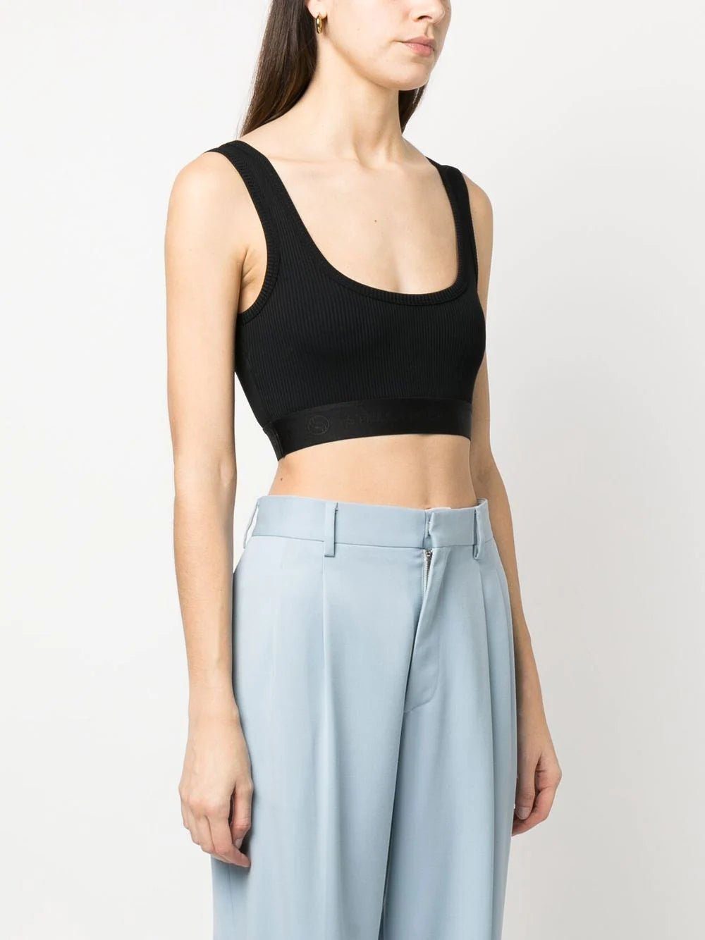 Stella McCartney  fine-ribbed cropped vest top - Image 3