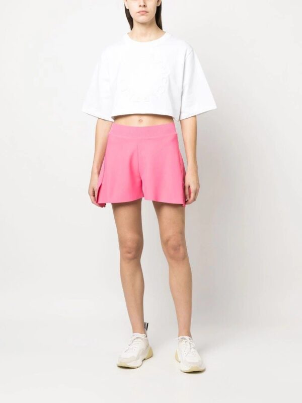 Stella McCartney  flocked-logo cropped T-shirt - Image 2