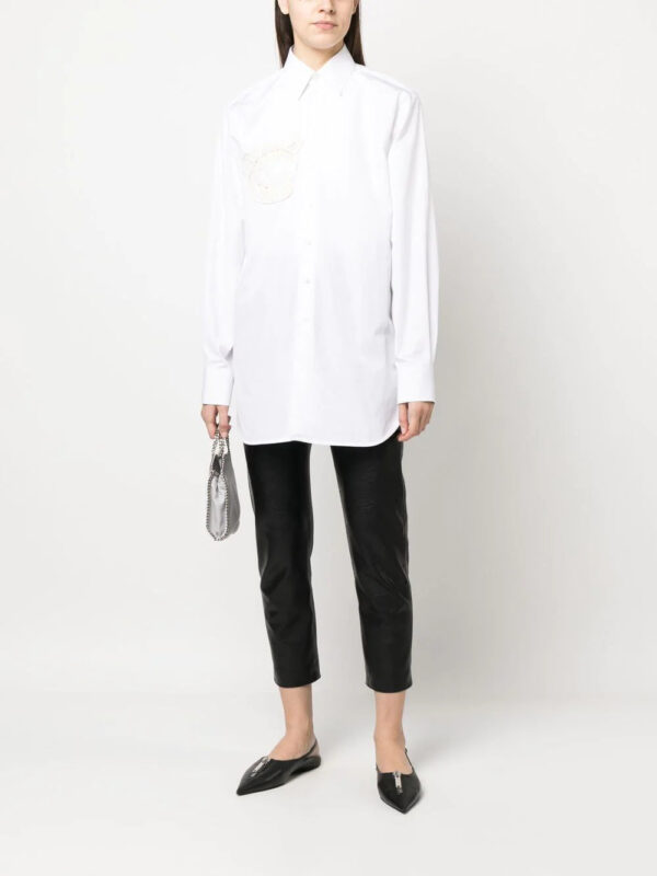Stella McCartney  crochet-patch long-sleeve shirt - Image 2
